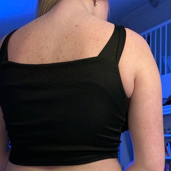 No name stretchy milk maid black crop top (still good quality and durable) - Picture 3 of 3